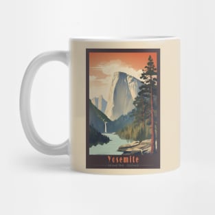 Yosemite National Park Vintage Travel Poster Mug
